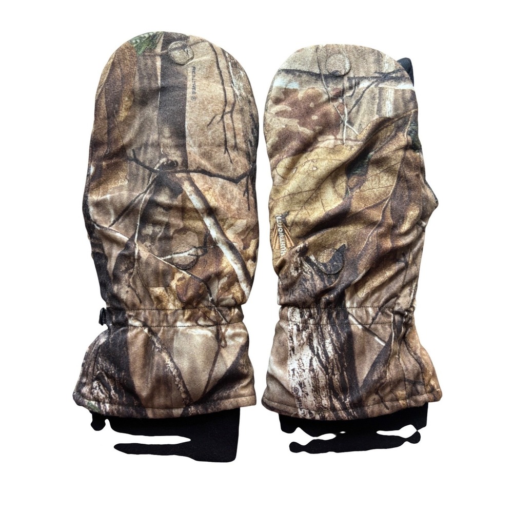 Huntworth Realtree Camo Pop-Top Mittens Thinsulate 40g Hunting Gloves Mens L